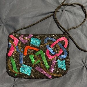 Retro Sequin Crossbody